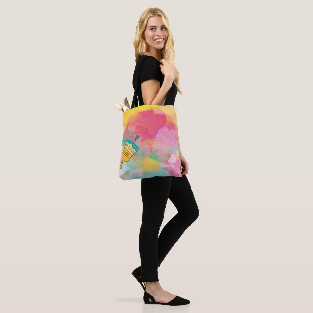 Bolsa Tote pintado com pincel (No(a) Modelo)