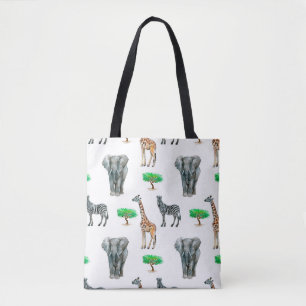 Bolsa Tote Pintados com aquarela padrão sem costura