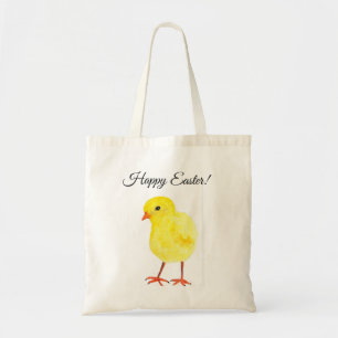 Bolsa Tote Pintinho de bebê galinha Felz pascoa aquarela