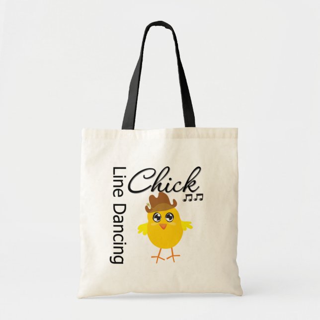 Bolsa Tote Pintinho de dança de linha (Frente)