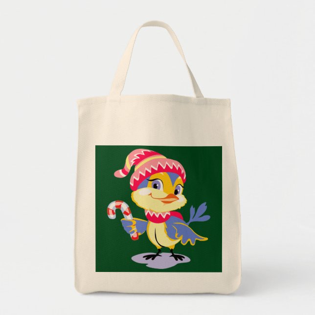 Bolsa Tote Pintinho de Natal bonito (Frente)