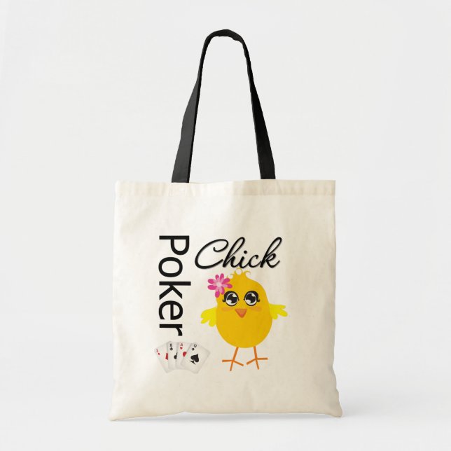 Bolsa Tote Pintinho de pôquer (Frente)