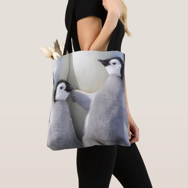 Bolsa Tote Pintinho do pinguim de imperador (Close Up)