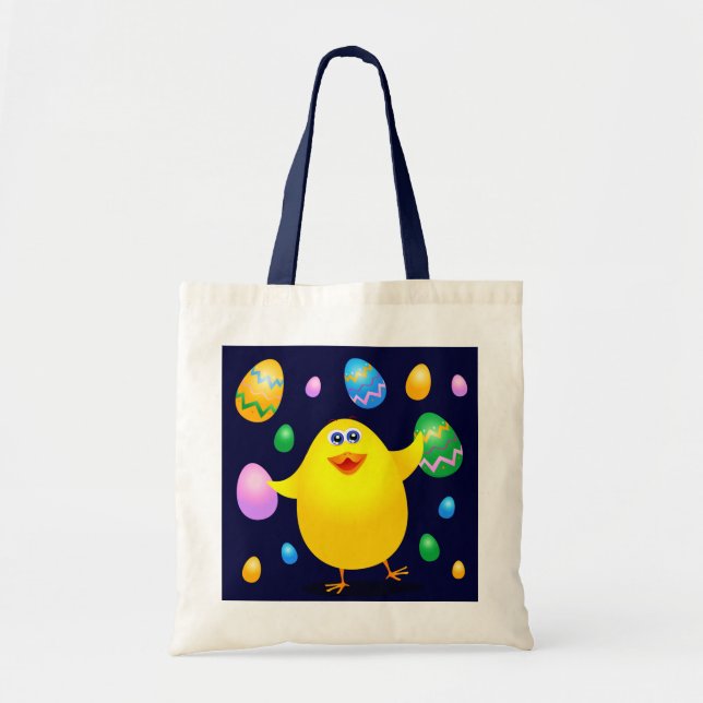 Bolsa Tote pintinho engraçado páscoa, saco (Frente)