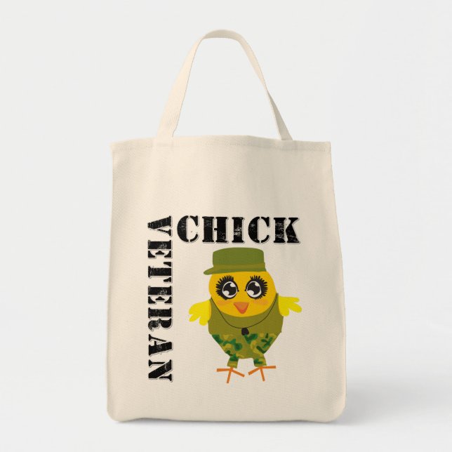 Bolsa Tote Pintinho Militar Veterano (Frente)