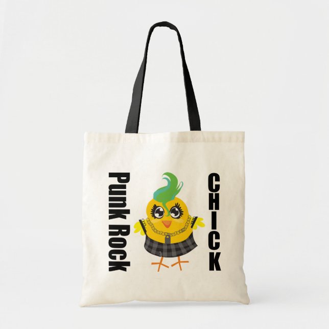 Bolsa Tote Pintinho Punk Rock (Frente)