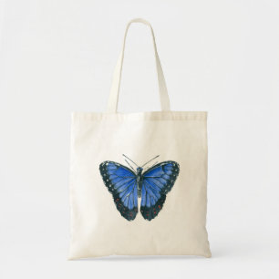 Bolsa Tote Pintor aquoso da borboleta Azul Morpho