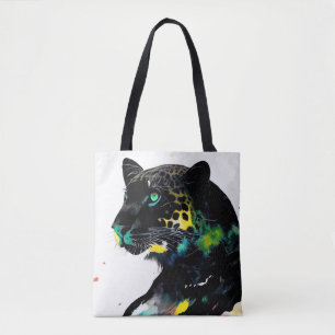 Bolsa Tote Pintor de Cores de Animais Selvagens de Leopard