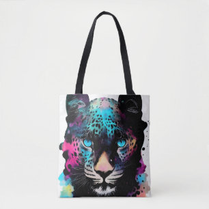 Bolsa Tote Pintor de Cores de Animais Selvagens de Leopard