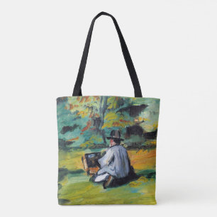 Bolsa Tote Pintor em Trabalho por Paul Cezanne, Arte Fina Vin