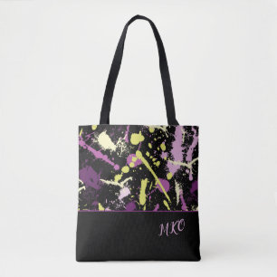 Bolsa Tote Pintor púrpura e amarelo