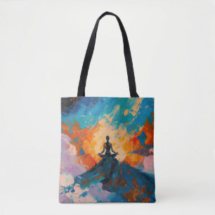 Bolsa Tote pintura a óleo 'Arte do Yoga (#4)'