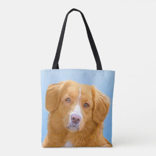 Bolsa Tote Pintura anunciando do cão do Retriever do pato de