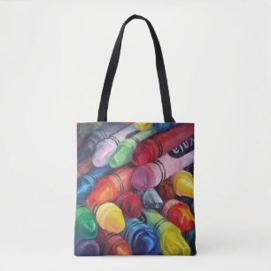 Bolsa Tote Pintura colorida de giz