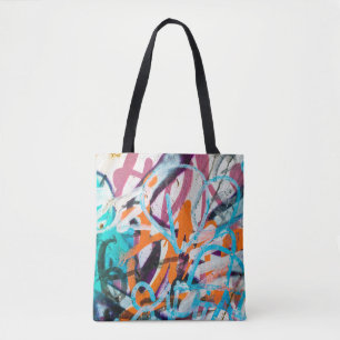 Bolsa Tote Pintura concreta, feita de penas, vestida e danifi