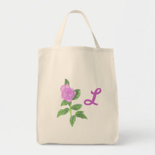 Bolsa Tote Pintura cor-de-rosa da lavanda, sacolas do