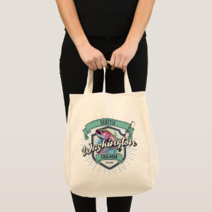 Bolsa Tote Pintura da Silhueta de Seattle