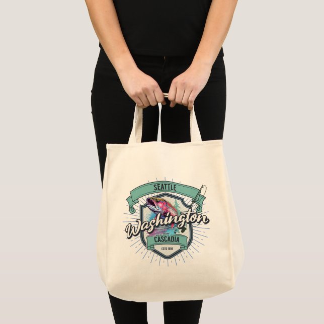 Bolsa Tote Pintura da Silhueta de Seattle (Frente (produto))