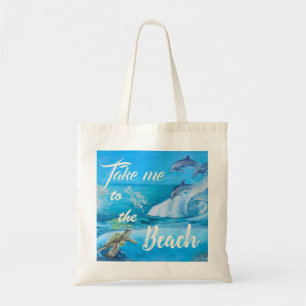 Bolsa Tote Pintura da vida em praia e marinha