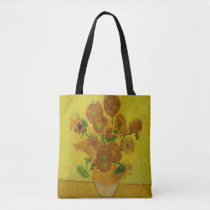 Bolsa Tote Pintura de 15 Girassóis de Vincent Van Gogh