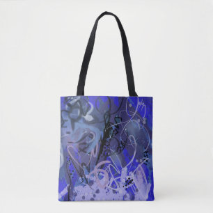 Bolsa Tote Pintura de abstrato azul