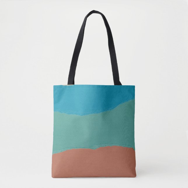Bolsa Tote Pintura de abstrato em laranja e preto (Frente)