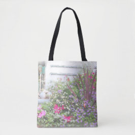 Bolsa Tote Pintura de Aquarela do Jardim Flor do Quintal