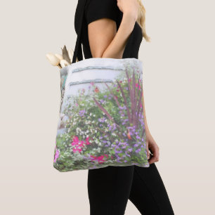 Bolsa Tote Pintura de Aquarela do Jardim Flor do Quintal
