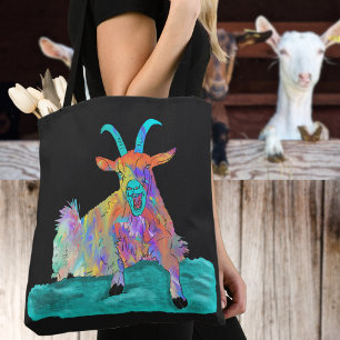 Bolsa Tote Pintura De Arte Animal Colorida, Gritante E Engra