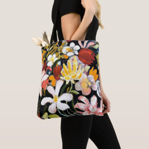 Bolsa Tote Pintura de August Macke, tapete de flores,