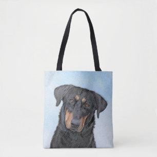 Bolsa Tote Pintura de Beauceron - Arte de Cachorro Original B