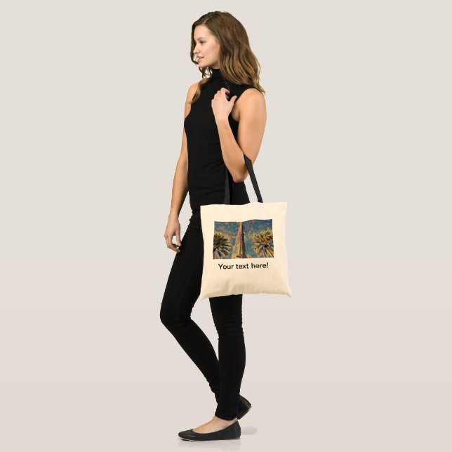 Bolsa Tote Pintura de Burj Khalifa (Frente (modelo))