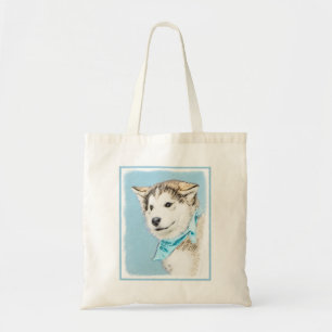 Bolsa Tote Pintura De Cachorro Siberiana - Arte De Cão Origi