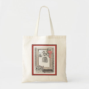 Bolsa Tote Pintura de Cão na Janela de inverno de Kehond
