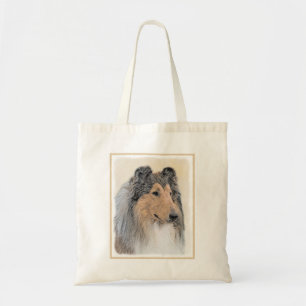 Bolsa Tote Pintura de Collie (Rough) - Arte Cão Original Bon