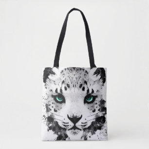 Bolsa Tote Pintura de cores de animais selvagens do Leopardo-