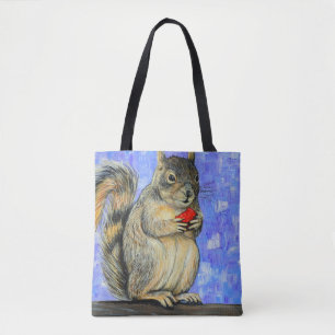 Bolsa Tote Pintura de Esquilo Cheio