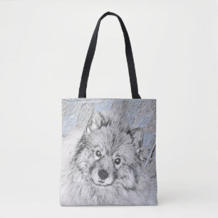 Bolsa Tote Pintura de Keeshond Beth - Arte de Cachorro Origin