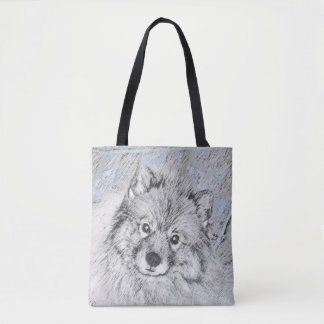 Bolsa Tote Pintura de Keeshond Beth - Arte de Cachorro Origin