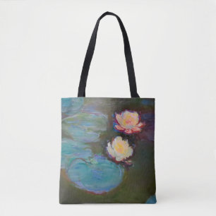 Bolsa Tote Pintura de Lírios de Água de Monet Lagoa Lírios de