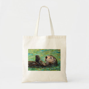 Bolsa Tote Pintura de Lontra do Mar