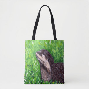 Bolsa Tote Pintura de Lontra do Rio Little