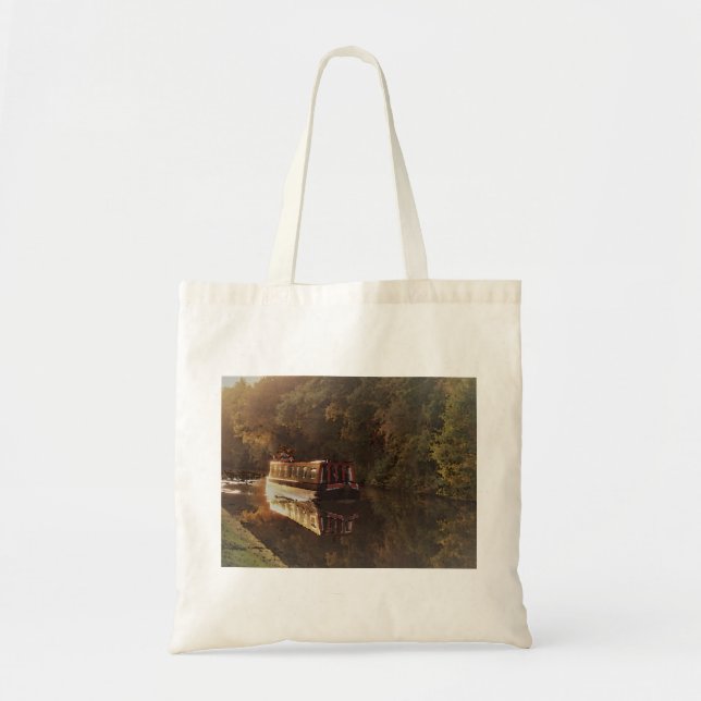 Bolsa Tote Pintura de Narrowboat Britânica (Frente)