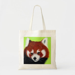 Bolsa Tote Pintura de Panda Vermelha