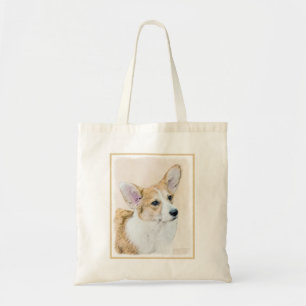 Bolsa Tote Pintura de Pembroke Welsh Corgi - Arte Original pa
