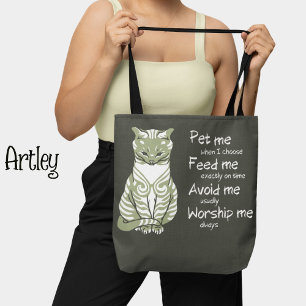 Bolsa Tote Pintura De Pet De Cinza Moderna Engraçada