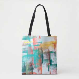 Bolsa Tote Pintura de pincel. Forma única de combinação de ca