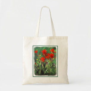 Bolsa Tote Pintura de pincel índio - Arte Flor Original