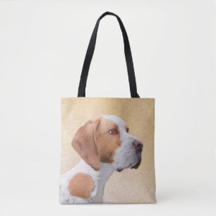 Bolsa Tote Pintura de Pointer - Arte Original de Cachorro Fof