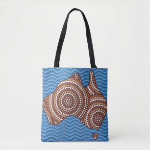 Bolsa Tote Pintura de pontos aborígene na Austrália